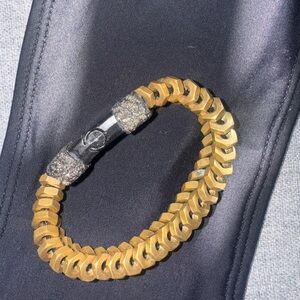 Hand made Gold and Black Bracelet